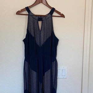 L Floorlength Navy Blue Dress
